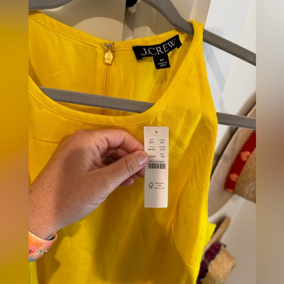 J.CREW, NWT, medium tall, Maxine high neck shift dress in linen - Picture 5 of 5